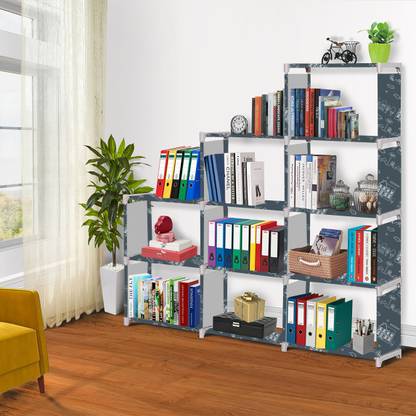 Flipkart Perfect Homes Studio House cartoon Print 12 Layer Simple Bookshelf/Multipurpose Rack Metal Open Book Shelf