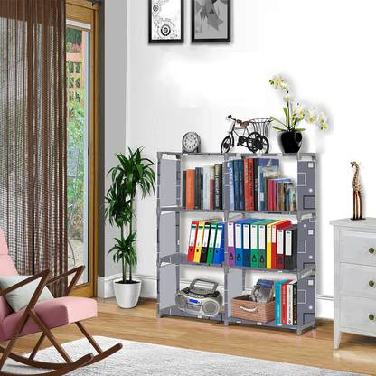 Flipkart Perfect Homes Studio Awesome box Print 8 Layer Simple Bookshelf/Multipurpose Rack/Children Bookcases Metal Open Book Shelf