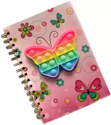 Glow Craft Pop it Butterfly B5 Diary Ruled 160 Pages