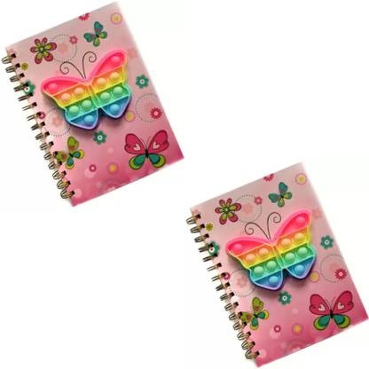 Glow Craft Pop it Butterfly B5 Diary Ruled 160 Pages