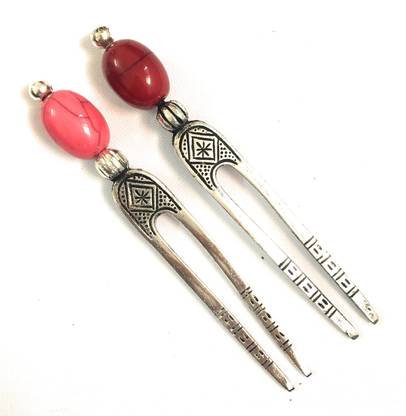 Triply9 Oxodise double Metal Bun stick with pearl Bun Stick
