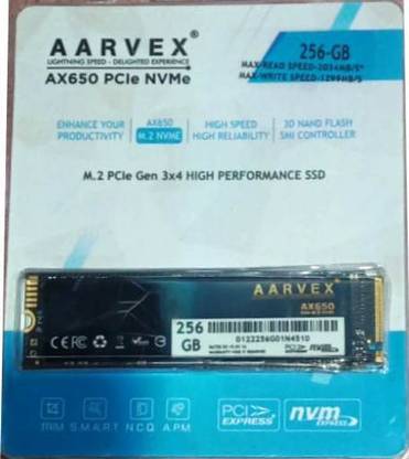 AARVEX nvme 256 GB Laptop Multicolor PCIe NVMe Internal Solid State Drive (SSD) (AARVEX256-GBNVMe ssd 3 year waranty)