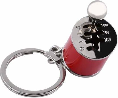 Wengvo Gear Shifter Keychain, Mini Car Gear Shift Knob Gear Metal Keyring Key Chain