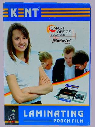 SHREE MAHAVIR PAPER Kent Lamination pouch 70*100mm 125 Micron -100 Sheet for any documentn Large Card Laminating Sheet