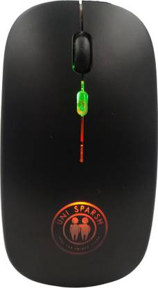 Uni Sparsh SC201 2.4GHz Wireless+Bluetooth 5.1 Dual Mode Rechargeable RGB Optical Mouse Wireless Optical Mouse  with Bluetooth