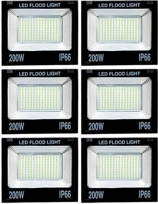 VIYASHA New High Power/ 200 watt /LED/watt Ultra Thin Slim LED-Flood/Outdoor/Light/Dob/Model/Cool White/Waterproof/SRL-200W-PO6 Pack/6 Flood Light Outdoor Lamp