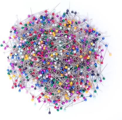 Hunny - Bunch Premium, Pearl Head Pins- Multipurpose Pins for Tailoring ,Dress making  Pins