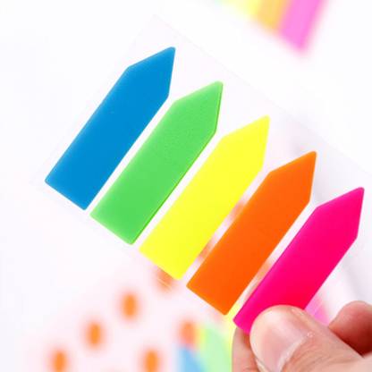 shopy Sticky Notes Tags Vibrant Colors 125 Sheets Regular, 5 Colors
