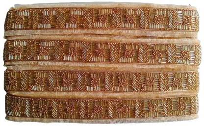 KRIVITY Bollywood Design Latkan Katdana Beads Tussel lace Lace Saree Falls