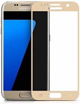imbi Edge To Edge Tempered Glass for Samsung Galaxy S7 Gold 5D Tempered Glass Screen Protector