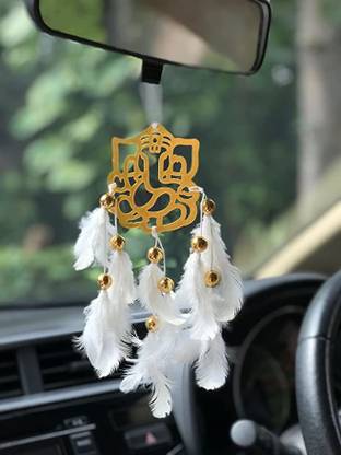 DULI Dream catcher car Hanging Windchime Ganesh Wall Hanging foring, Decorative Showpiece  -  30 cm