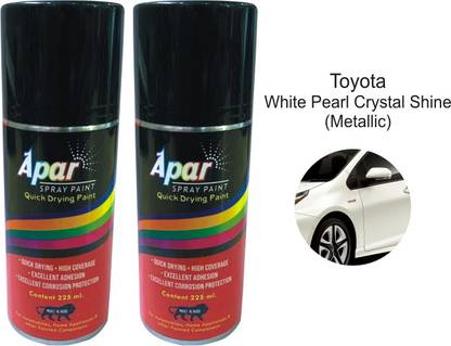 apar Touch Up Spray Paint Toyota WHITE PEARL CRYSTAL SHINE(Base Coat) - 225 ml White Spray Paint 225 ml