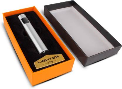 WRADER Sleek Rechargeable Flameless Cigarette Lighter with On/Off Touch Sensor Plasma Lighter Butane Free Cigarette Lighter for Smoking Windproof Cigarette Lighter