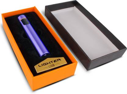 MOOZMOB Sleek Rechargeable Electric Flameless Lighter with On/Off Touch Sensor Plasma Lighter Butane Free Non Gas Refillable Lighter for Smoking Windproof Cigarette Lighter
