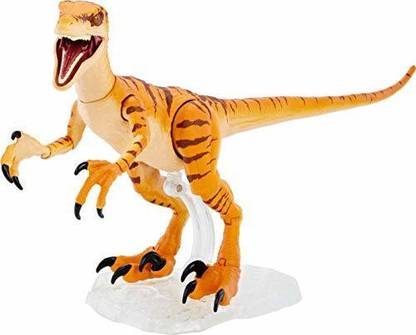 Jurassic World Amber Collection Tiger Velociraptor 6-in Dinosaur Action Figure