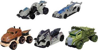 Jurassic World ​Hot Wheels Character Cars 5-Pack, Multipack of Toy Vehicles