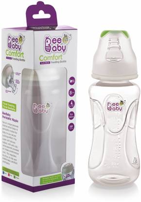 Beebaby Comfort Slim Neck Baby Feeding Bottle. 100% BPA Free (Green) (240 ML / 8 Oz.) - 240 ml