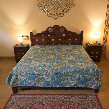 CDKalagram 400 TC Cotton Double Printed Flat Bedsheet