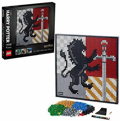 LEGO Art Harry Potter Hogwarts Crests 31201 Building Kit; Perfect for Adults Who Love