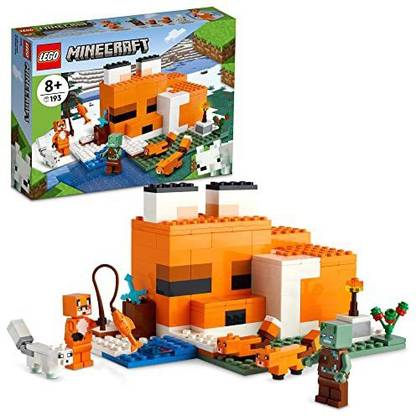 LEGO Minecraft The Fox Lodge 21178 Building Kit and Toy House Playset;Players Aged 8+