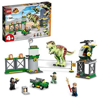 LEGO Jurassic World Dominion T. rex Dinosaur Breakout 76944 Building Toy Set; for Kid