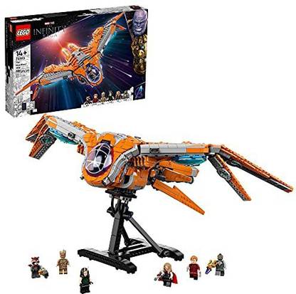 LEGO Marvel The Guardians’ Ship 76193 Space Battleship Building Kit; 6 Minifigures In