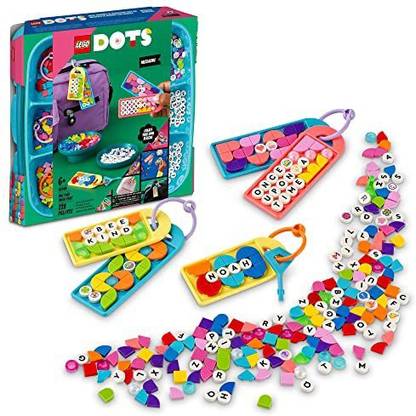 LEGO DOTS Bag Tags Mega Pack – Messaging 41949 DIY Customizable Craft Kit; A Creative
