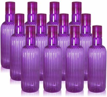 Wonder Plastic Linea Fridge Water Bottle Set, 12 pc Bottle 1000 ml, Blue Color 1000 ml Bottle