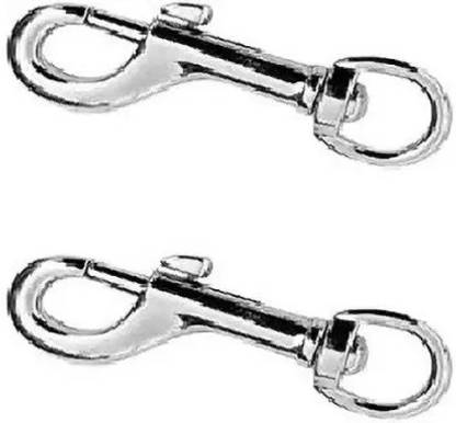 Kapoor Enterprise 2Pcs Pet Leash Hook Eye Bolt Snaps Clips Pole Key Chain Locking (Silver) Locking Carabiner