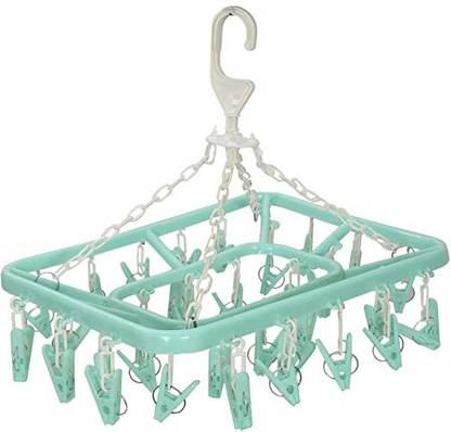 UnityEcom Plastic Ceiling Cloth Dryer Stand Urban Luxy Plastic Ceiling Cloth Dryer Stand 24 Clothes Clip (1 Tier)355615485