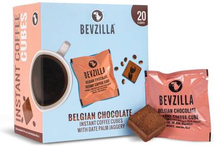 Bevzilla 20 Instant Coffee Cubes with Organic Date Palm Jaggery - Chocolate(Pack of 20) Instant Coffee