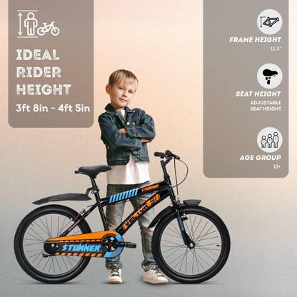 Vector 91 Stunner 20T Black Orange Kids cycle 20 T (inch) BMX Cycle
