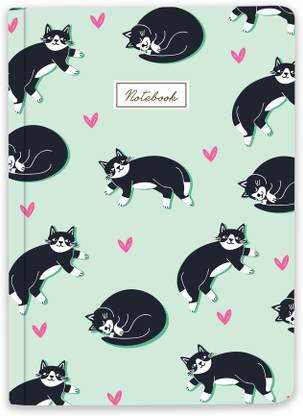 Happening Hippo Cat A5 Notebook Unruled 100 GSM 70 Pages