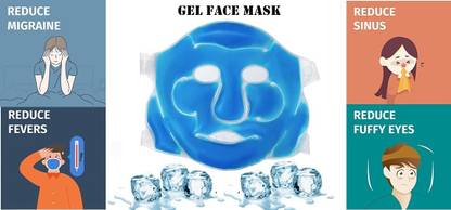 Express Hub Ice Pack for Face - Blue Face Cooling Cool Gel Mask  Face Shaping Mask