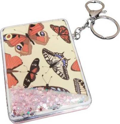 Magic of Gifts Aesthetic Butterfly Print Mirror Keychain| Rectangle Mirror Keychain Key Chain