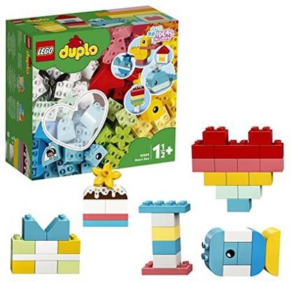 LEGO 10909 DUPLO Classic Heart Box First Bricks Building Set Preschool Learning Toy