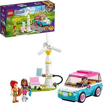 LEGO 41443 Friends Olivias Electric Car Toy Eco Education Playset for Kids 6+