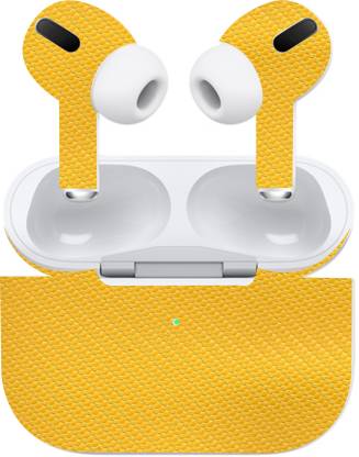 Skins Factory Carbon Fiber Yellow Skin For Apple Air pods Pro, APPLE AIR PODS PRO Mobile Skin