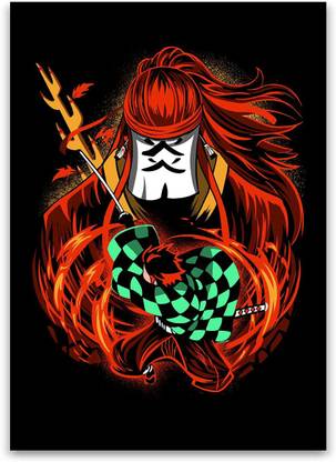 Demon Slayer Anime Hinokami Kagura Poster Paper Print