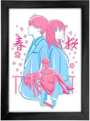 I want to Eat Your Pancreas Anime Living With Dying Poster with Black Frame Paper Print