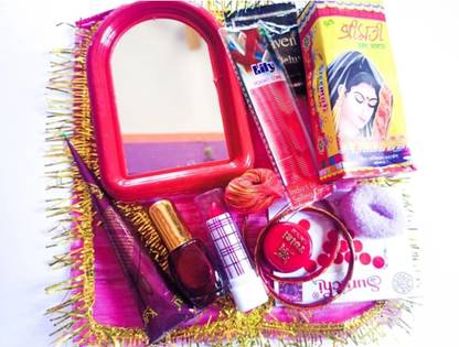 Anima creations1 Mata Rani 16 Singar set for Durga Puja, Karva Chauth, Diwali and other occasions Prayer Kit