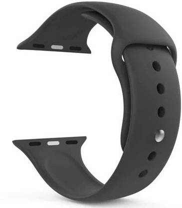 Speeqo Black Silicone Apple WatchBand (42/44/45mm) Smart Watch Strap