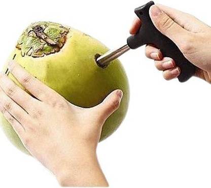 Ryzon Ryzon Coconut Opener Bundle Drill Cutter Cleaning Stick Tap Steel 12 cm Stirrer  (Silver, Black Pack of 1) at Rs. 249