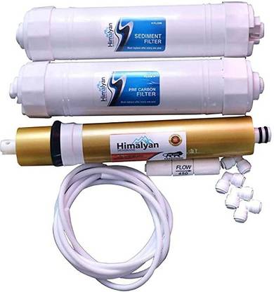 Himalayan RO Service Kit 80 GPD Membrane which works upto 3000 TDS Solid Filter Cartridge