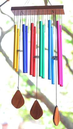 Black horse creation 12 Pipe Big Wind Chimes for Home- Home Decor Items Aluminium Windchime