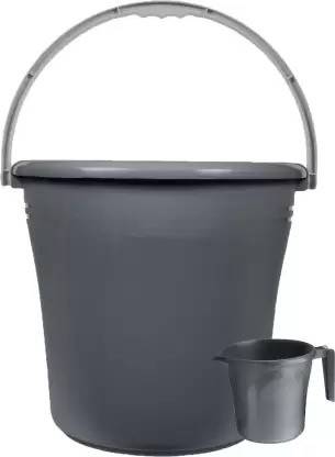 YASHODEEP PLASTIC New Premium Standard Quality Plastic Frosty Bucket (18L) & Mug (1.5 L) Set Of 2- 18 L Plastic Bucket