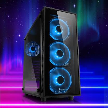 Sharkoon Tg4 Mid tower Cabinet with USB 2.0 and USB 3.0 Ports Compatible with Computer