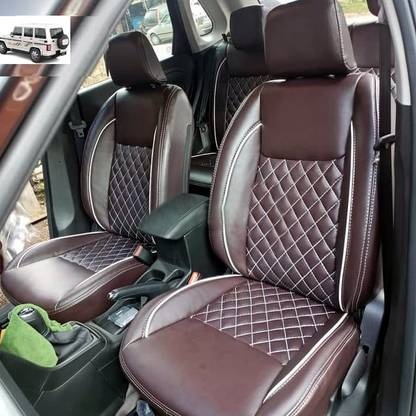 AutoSafe Leather Car Seat Cover For Mahindra Bolero 7S
