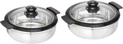 Flipkart SmartBuy Hot Pot Roti Box hot case with Lid for Kitchen (2500ml & 3500ml) Pack of 2 Thermoware Casserole Set