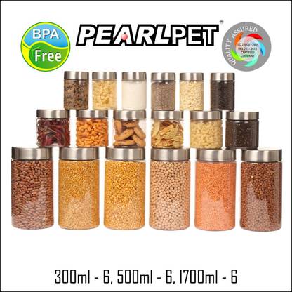 Pearlpet Plastic Utility Container  - 300 ml, 500 ml, 1700 ml